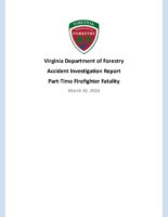 Accident Investigation Report for Part-Time Firefighter Fatality 2024-03-30