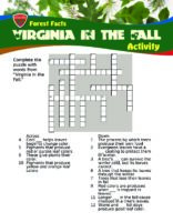 Forest Facts: Virginia in the Fall - Crossword Puzzle