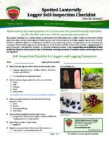 Spotted Lanternfly Logger Self-Inspection Checklist - Slow the Spread!!!