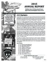 Holiday Lake Forestry Camp Annual Report 2015