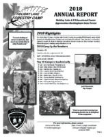 Holiday Lake Forestry Camp Annual Report 2018