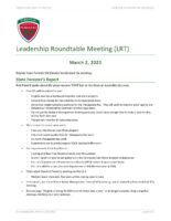 Leadership Roundtable Meeting Minutes 2021-03-02