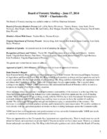 Board of Forestry Meeting Minutes 2014-06-17