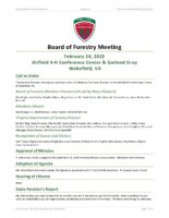 Board of Forestry Meeting Minutes 2015-02-24