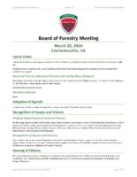 Board of Forestry Meeting Minutes 2016-03-22