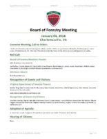 Board of Forestry Meeting Minutes 2018-01-04