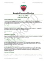 Board of Forestry Meeting Minutes 2020-03-11