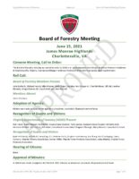 Board of Forestry Meeting Minutes 2021-06-15