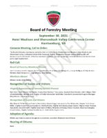 Board of Forestry Meeting Minutes 2021-09-30