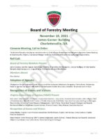 Board of Forestry Meeting Minutes 2021-11-10