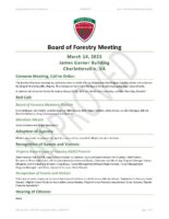 Board of Forestry Meeting Minutes 2023-03-14
