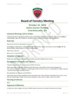 Board of Forestry Meeting Minutes 2023-10-31