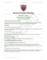 Board of Forestry Meeting Minutes 2024-03-21