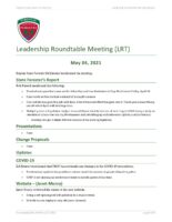 Leadership Roundtable Meeting Minutes 2021-05-04