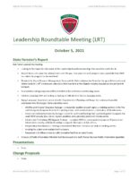 Leadership Roundtable Meeting Minutes 2021-10-05