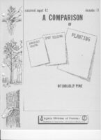 No. 042 A Comparison of Planting, Spot Seeding and Broadcast Seeding of Loblolly Pine; by T. A. Dierauf and J. W. Garner
