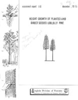 No. 048 Height Growth of Planted and Direct Seeded Loblolly Pine; by T. A. Dierauf