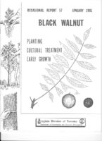 No. 057 Effects of Seedling Size, Herbicides, Fertilizer, and Coppicing on Survival and Growth of Planted Black Walnut Seedlings; by T. A. Dierauf and J. W. Garner
