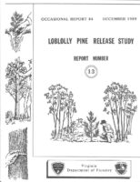 No. 084 Loblolly Pine Release Study Report No. 13; by T. A. Dierauf