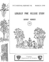 No. 092 Loblolly Pine Release Study Report No. 21; by T. A. Dierauf