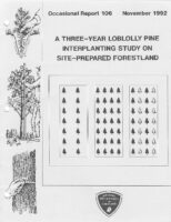 No. 106 A Three-year Loblolly Pine Interplanting Study on Site-Prepared Forestland; by T. A. Dierauf