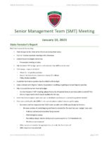 Senior Management Team Meeting Minutes 2023-01-10
