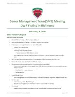 Senior Management Team Meeting Minutes 2023-02-07