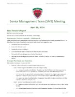 Senior Management Team Meeting Minutes 2024-04-30